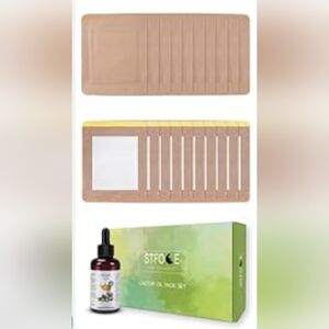 STFOCE CASTOR OIL PACK Medium Size (7.9"x5.5") & Castor Oil (8fl.oz/250ml)